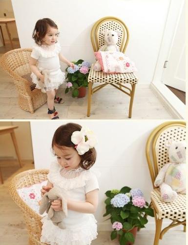 ชุดเดรสสาวน้อย สีเหลืองอ่อน